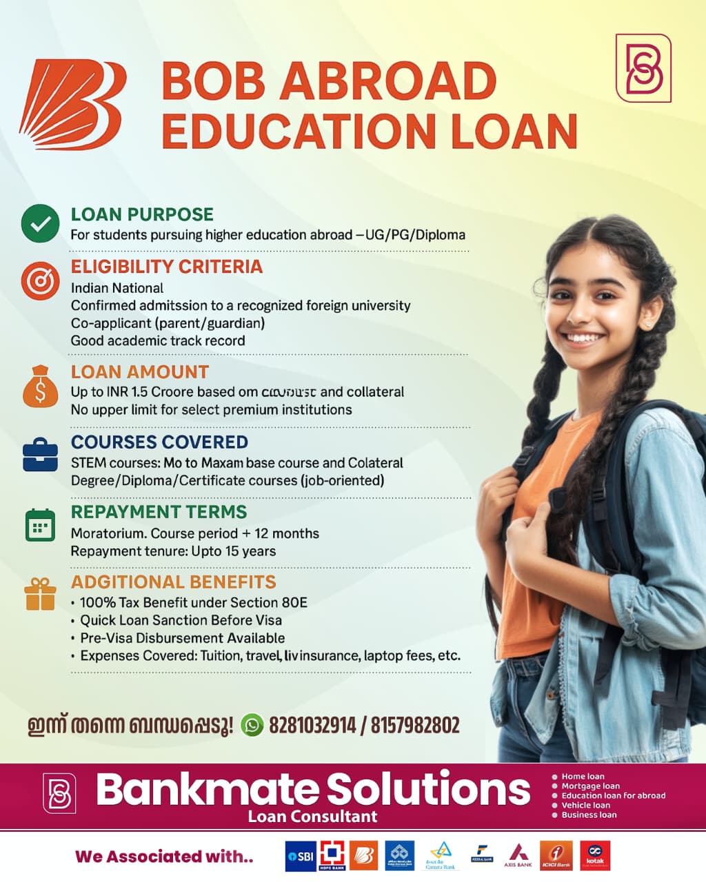 BOB Education Loan Abroad